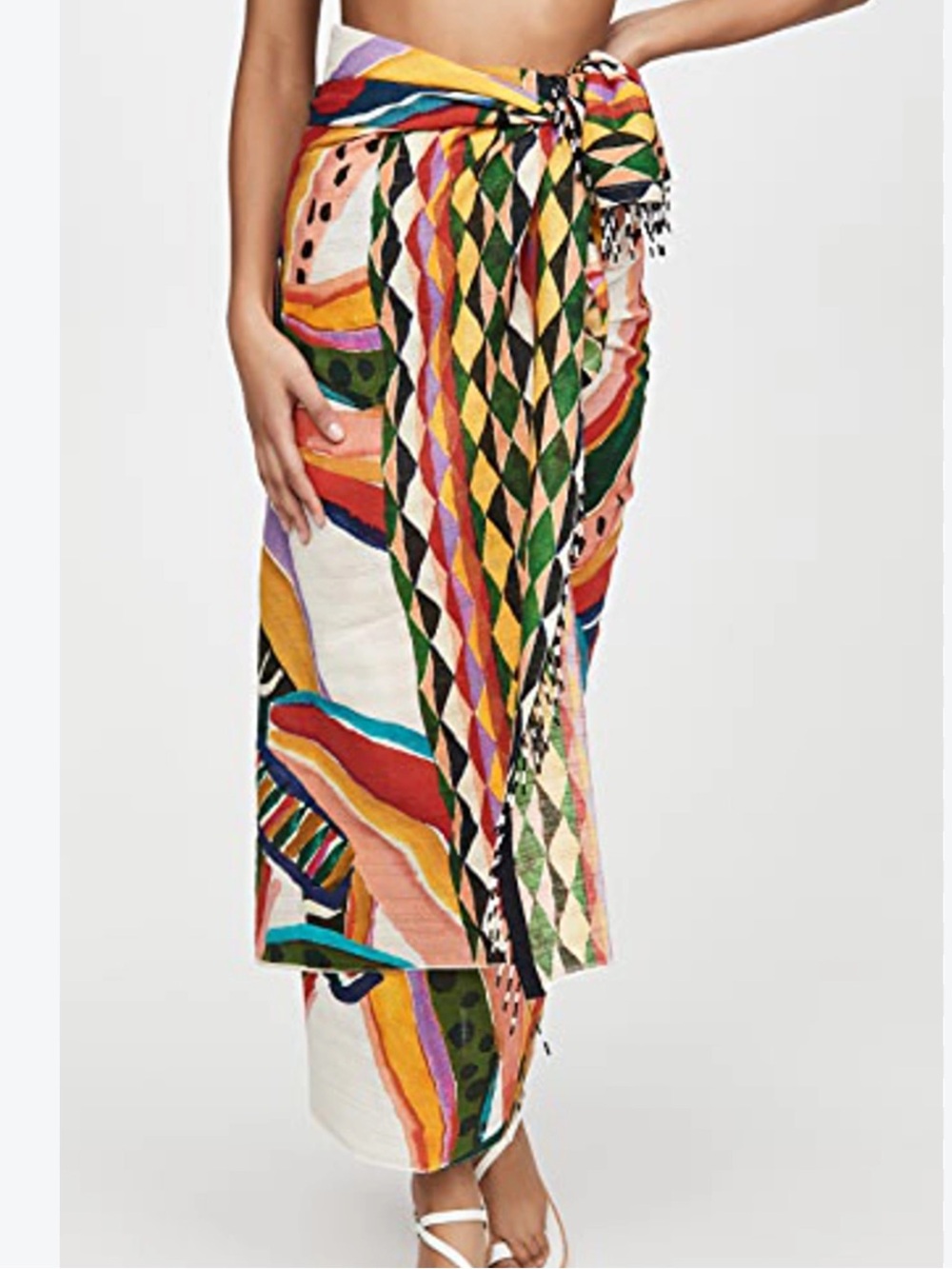 NWT Farm Rio Multi Banana Sarong Wrap Skirt Coverup